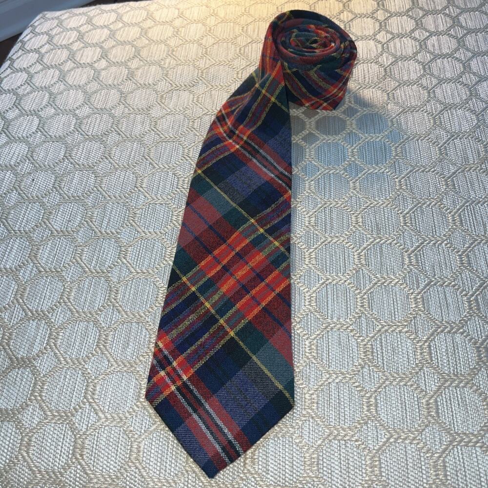 Vintage Tango by Max Raab 100% Wool Tie Tartan Plaid Made USA Preppy Ivy Holiday